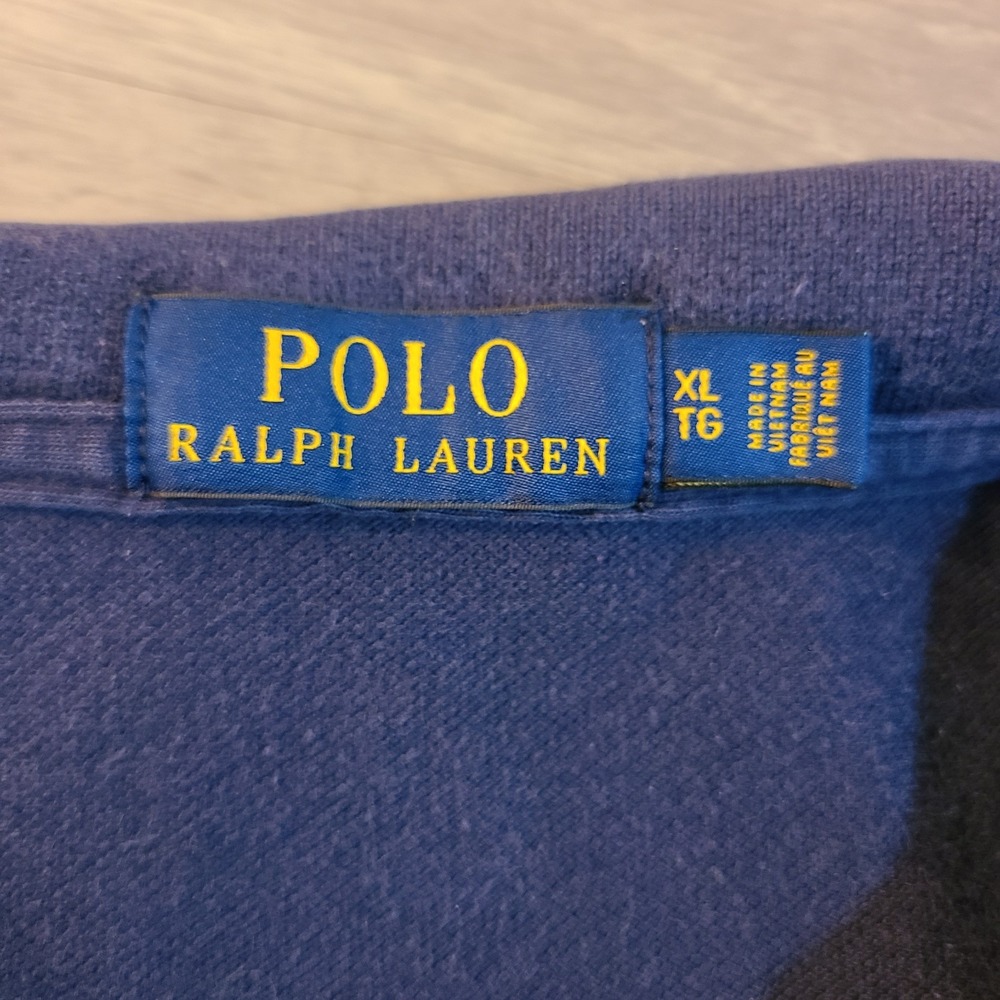 Polo Ralph Lauren Men's XL Big Pony Long Sleeve Navy Blue Polo Shirt - Picture 3 of 6